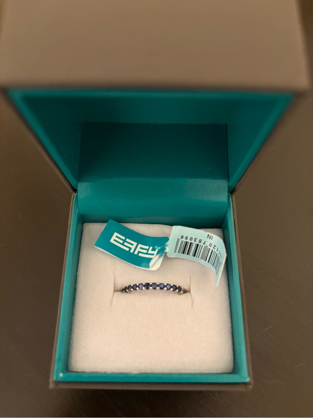 Effy Blue Sapphire-Style Eternity Band - Women Jewelry SIZE 7
